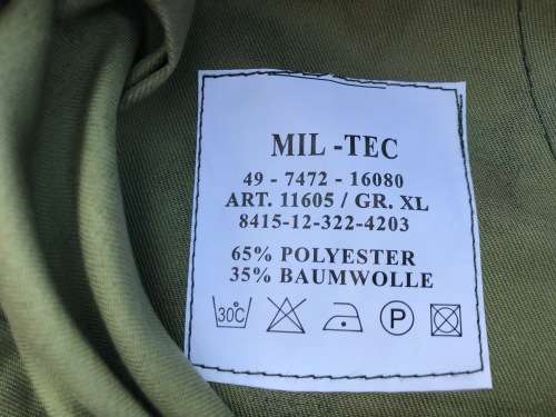 German Military camo army pants light size XL, new