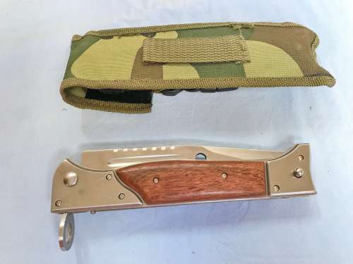 AK 47 FOLDING KNIFE IN ORGINAL BOX WITH POUCH