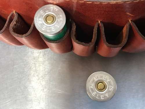 F.Expsoito shotgun shell belt leather for 20 rounds plus 12 x ammo rounds 30.06 and similar