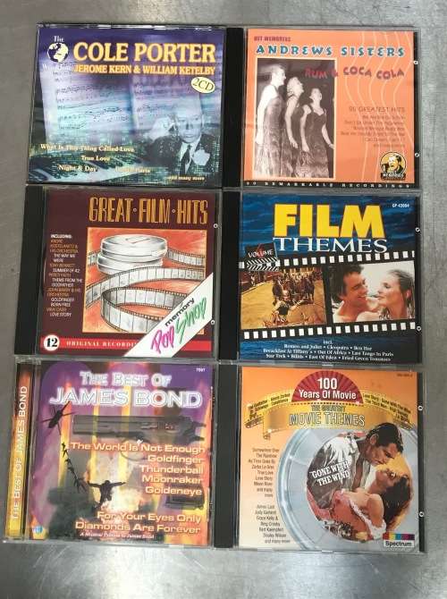 CD Lot 4, Film Themes, James Bond, and others, 6 cds