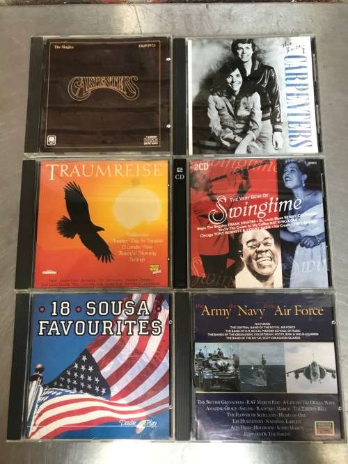 CD Lot 6, Frank Sinatra, Carpenters,Army,Navy , and others, 6 cds