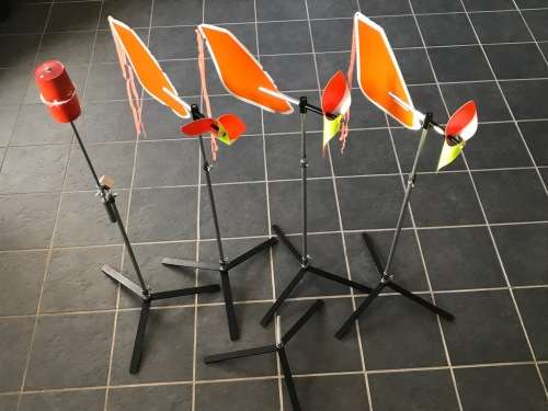 Set of Windflags with stands,