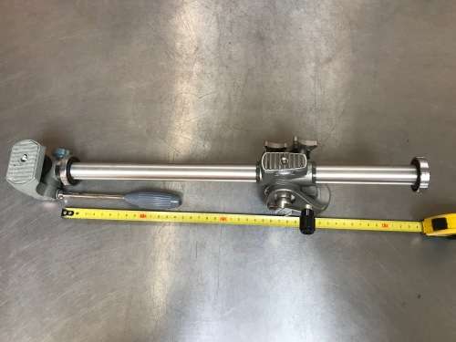 Crank column with small video head  , very rare, for tripod