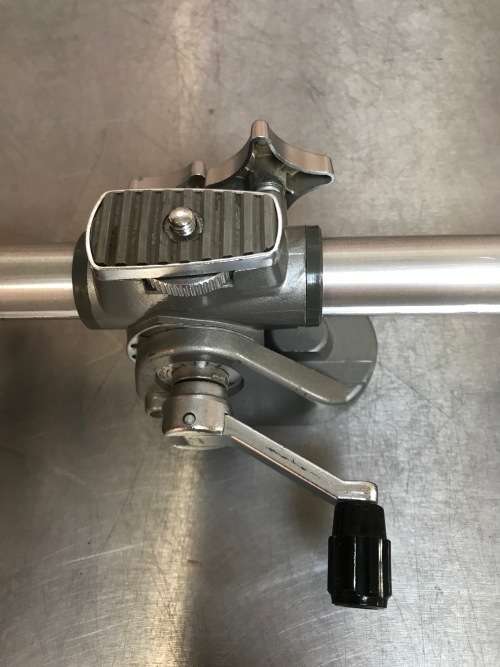 Crank column with small video head  , very rare, for tripod