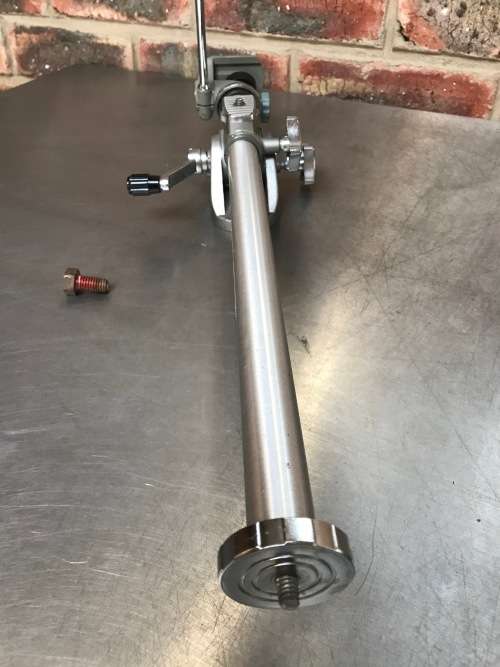 Crank column with small video head  , very rare, for tripod