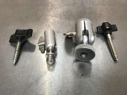Mini tripod ball head 2x and screws 2x , vintage
