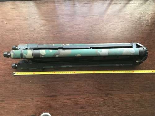 Linhof Tripod 3/8 thread post, vintage, rare, camo, model no.003414 West Germany Professional tripod