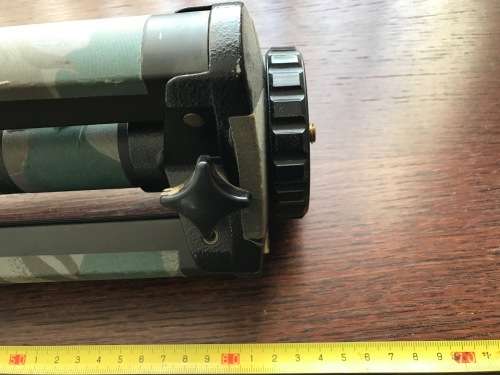 Linhof Tripod 3/8 thread post, vintage, rare, camo, model no.003414 West Germany Professional tripod