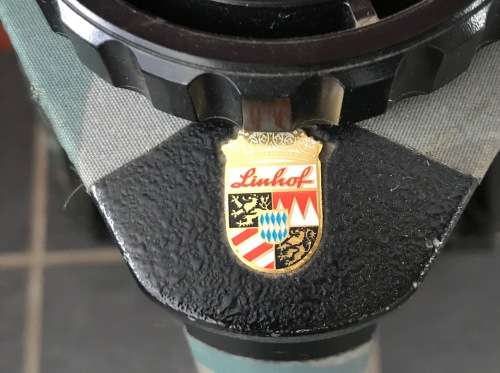 Linhof Tripod 3/8 thread post, vintage, rare, camo, model no.003414 West Germany Professional tripod