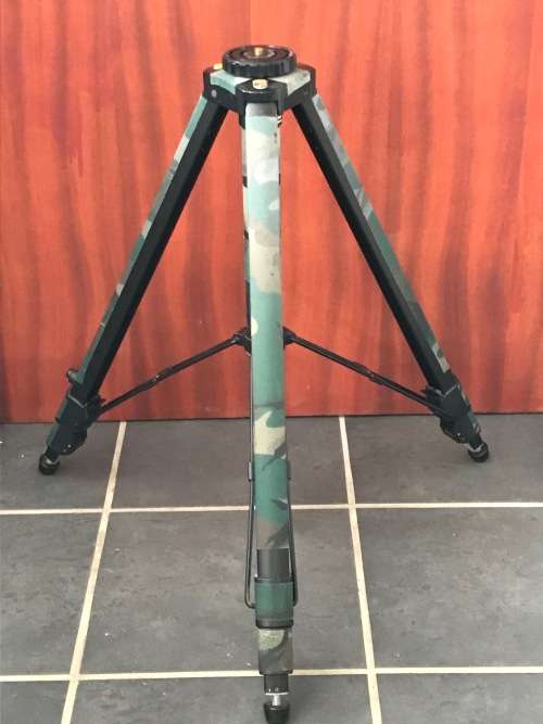 Linhof Tripod 3/8 thread post, vintage, rare, camo, model no.003414 West Germany Professional tripod