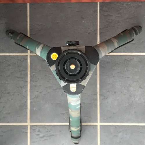 Linhof Tripod 3/8 thread post, vintage, rare, camo, model no.003414 West Germany Professional tripod