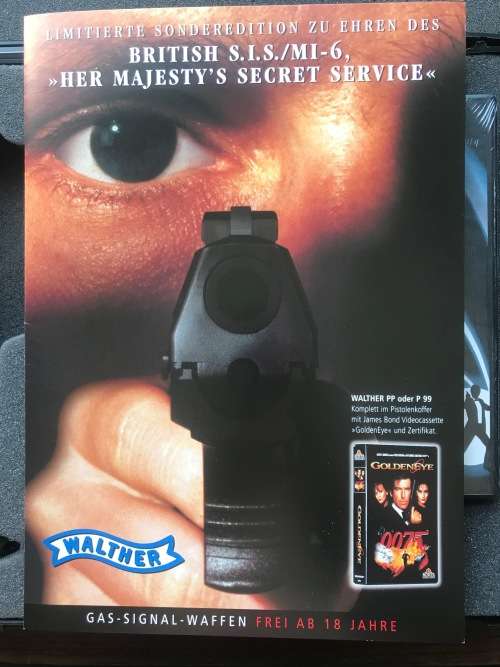 Walther PP P.A.K. Pistol 9mm Blank Limited Edition James Bond 007made in Germany collectors item