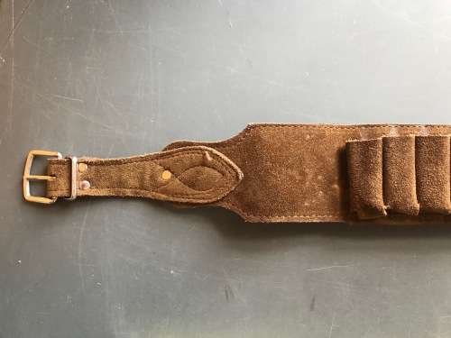 Wild leather shotgun belt for 25 rounds ,ammo ,Leather Cartridge Belt,Softleather, rare