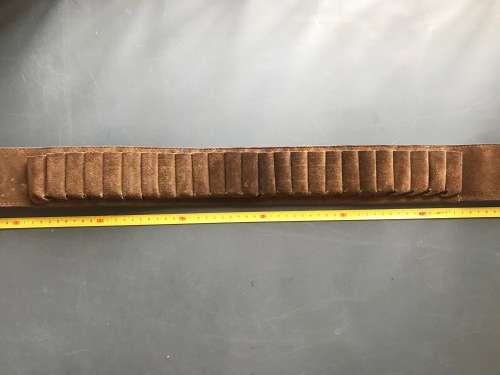 Wild leather shotgun belt for 25 rounds ,ammo ,Leather Cartridge Belt,Softleather, rare