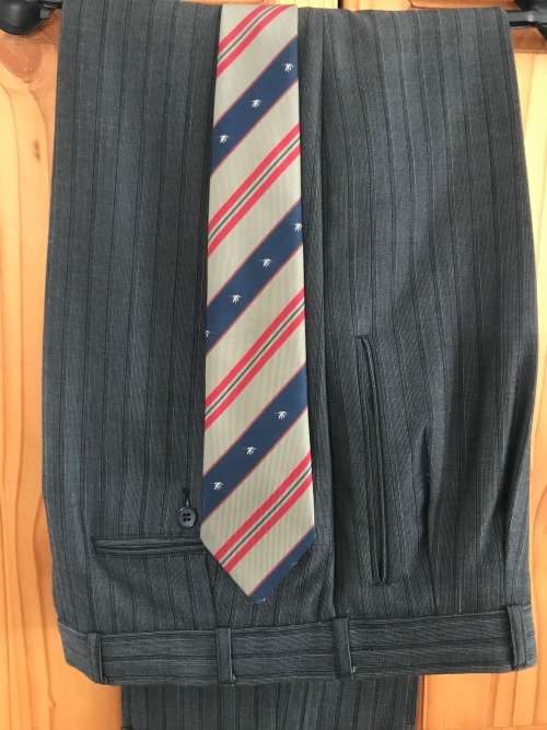 Roy Robson Men`s suit anthrazit jacket and trousers combo Made in West Germany size 50/52 + tie