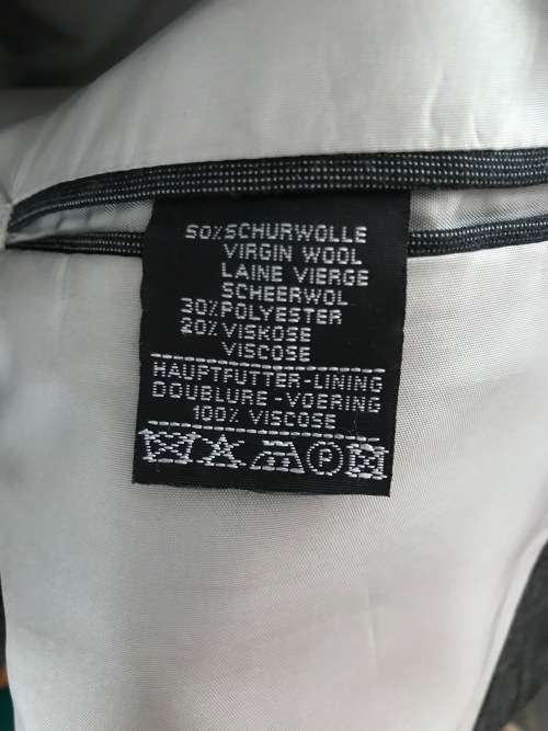 Roy Robson Men`s suit anthrazit jacket and trousers combo Made in West Germany size 50/52 + tie