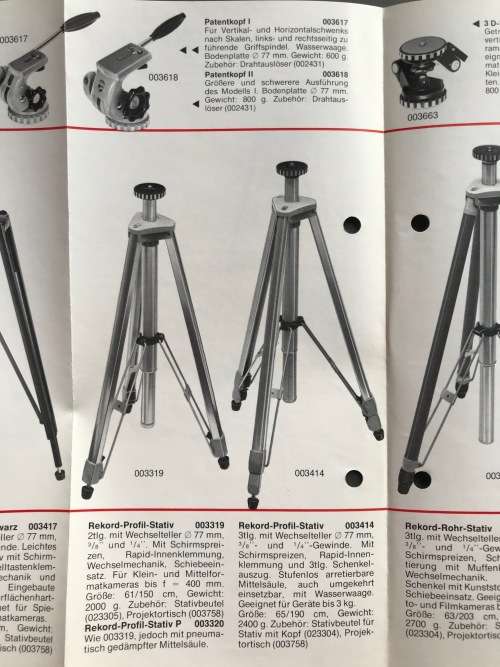 Linhof Tripod 3/8 thread post, vintage, rare, camo, model no.003414 West Germany Professional tripod