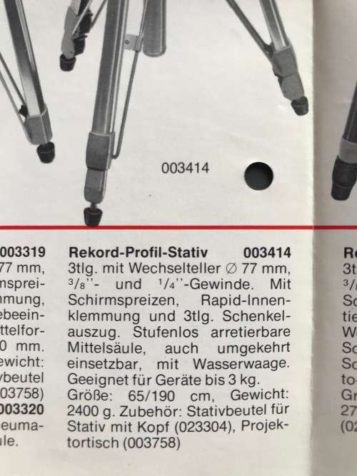 Linhof Tripod 3/8 thread post, vintage, rare, camo, model no.003414 West Germany Professional tripod