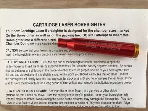 .30-06 .25-06 .270 Laser Bore Sighter Red Dot Sight (red shell)