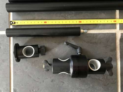 B+W Studio System equippment , made in Germany, stand,poles,rods,clamp,aluminium anodized