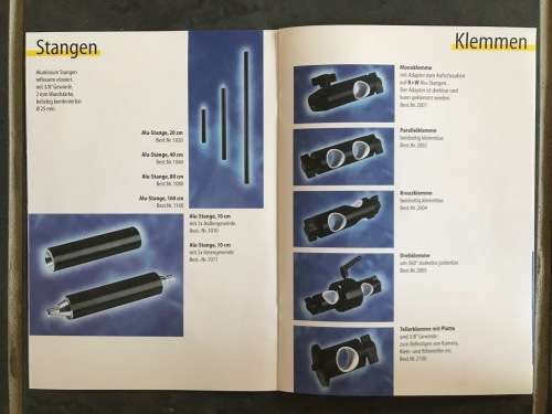 B+W Studio System equippment , made in Germany, stand,poles,rods,clamp,aluminium anodized