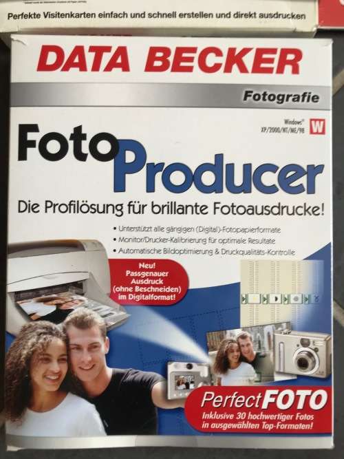 Data Becker Business Cards, software and print paper plus  Foto Producer software, vintage