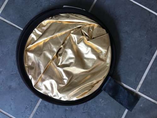Tristar Reflector round,  gold and  white, diameter 115cm
