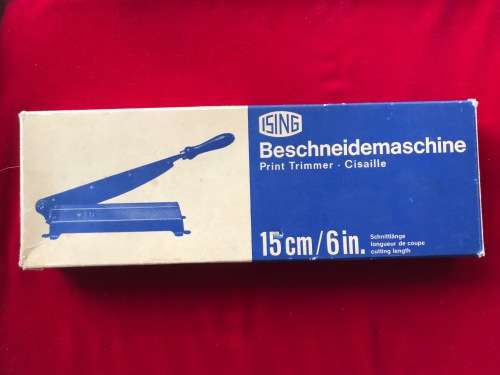 Ising Print Trimmer , Cisaille, Vintage photo paper cutter , buetten,rare, collectors item