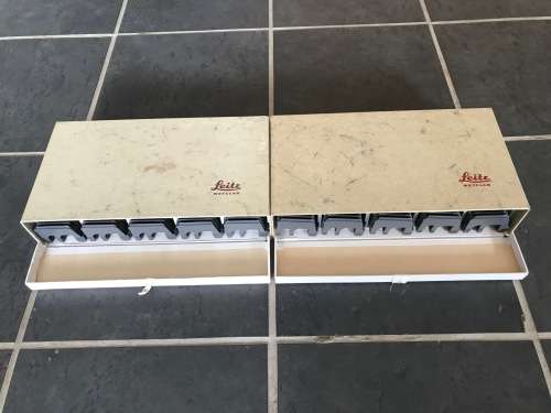 2 x Leitz Slide Box incl. 5 Standard Magazine 30 (5x30)   MADE IN GERMANY , vintage