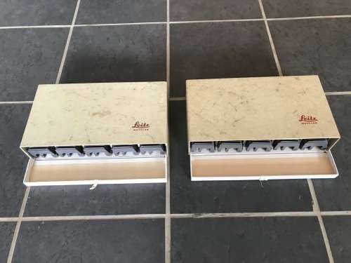 2 x Leitz Slide Box incl. 5 Standard Magazine 30 (5x30)   MADE IN GERMANY , vintage