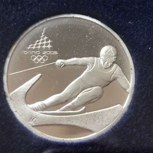 Olympic Coin TORINO 2006 Winter Games, COLLECTORS ITEM, from Italy, incl. Certificate
