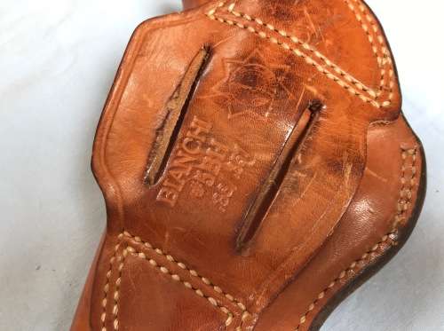 Bianchi #5BH .38 .357   leather holster for revolver , brown,