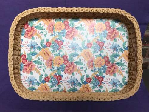 German Tray hand made 52X55cm, hand made from disabled people in the 90s in Germany