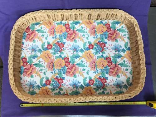 German Tray hand made 52X55cm, hand made from disabled people in the 90s in Germany