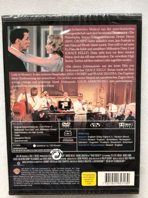 High Society (DVD) Frank Sinatra,Grace Kelly,Bing Crosby)english,german,Region 2