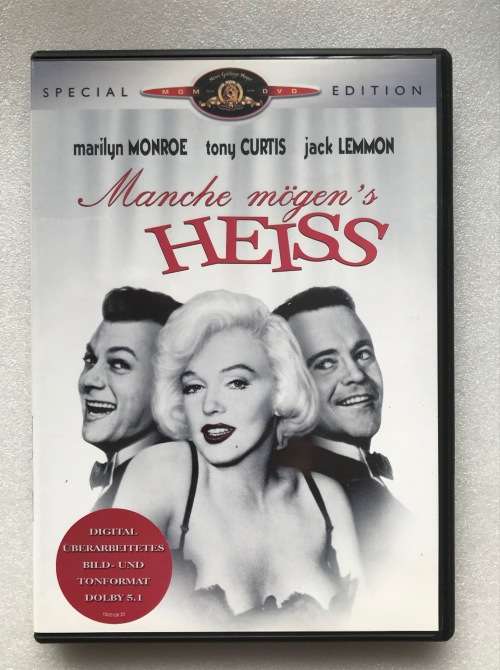 Some Like it Hot (DVD) (Marilyn Monroe, Tony Curtis,  Jack Lemmon) english, german,espaniol,Region 2