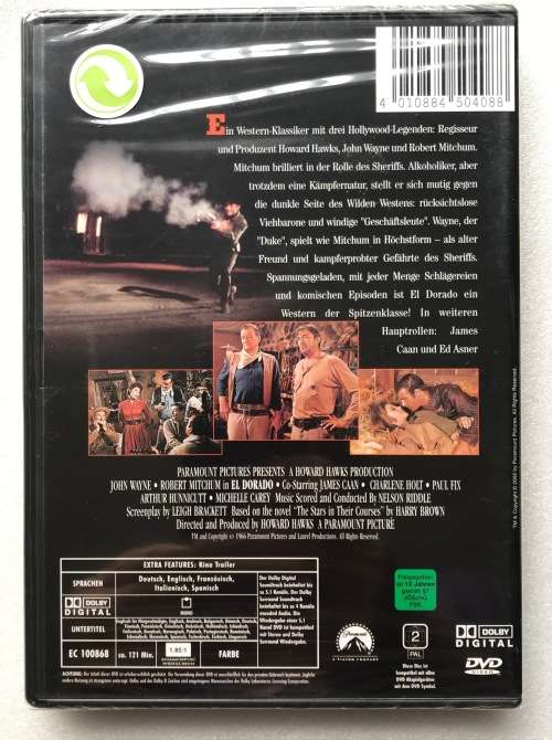 El Dorado (DVD) (John Wayne, Robert Mitchum) Western,english,german,french,italian,espaniol,Region 2