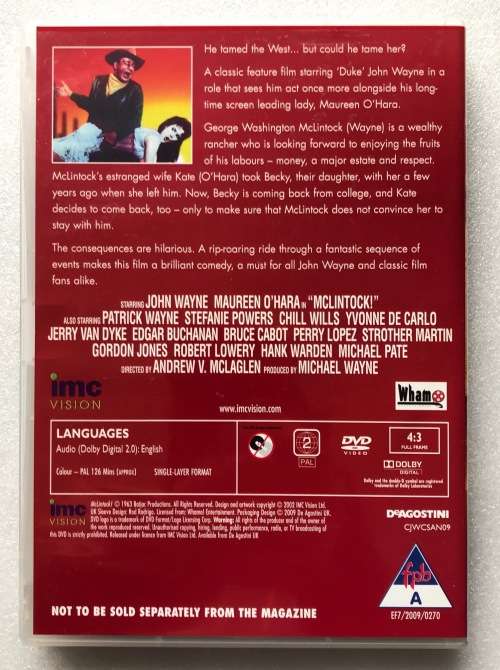 McLintock (John Wayne) (DVD),Western english, Region 2