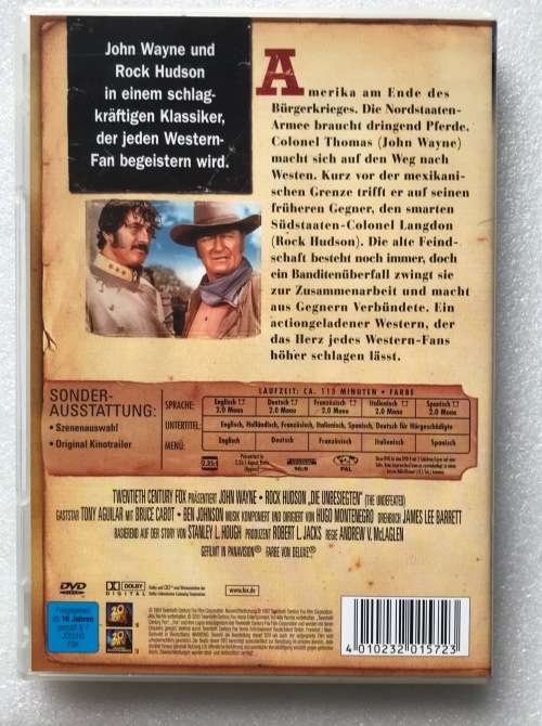 The Undefeated (John Wayne,Rock Hudson) (DVD),Western,english,german,french,italian,spanish Region 2