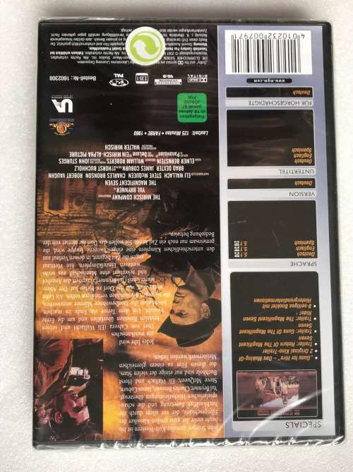 The Magnificent Seven (DVD) NEW (Yul Brynner,Steve McQueen) english, german,spanish, Region 2