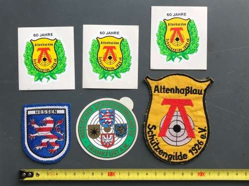 Shooting stickers badges lot from Hessen Germany ,vintage,collectors item