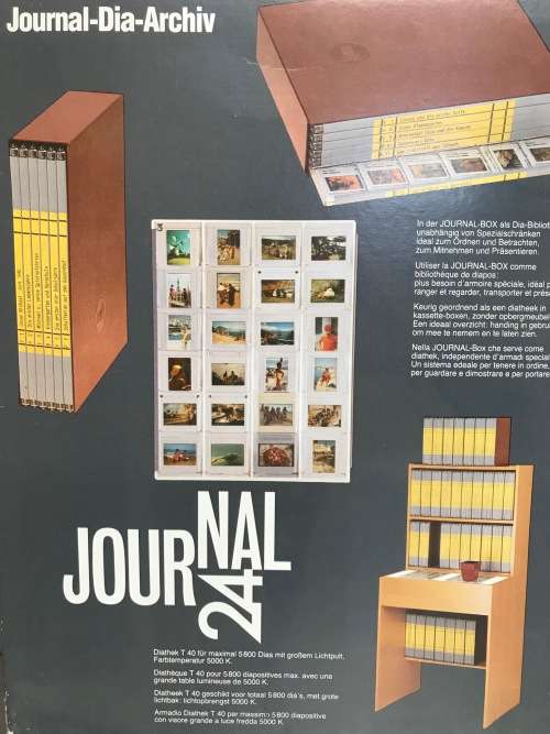 Kunze Journal 24 slide archiv box for (24x36mm framed slides) 6 Sheet each 24 slides