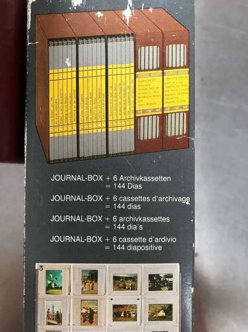 Kunze Journal 24 slide archiv box for (24x36mm framed slides) 6 Sheet each 24 slides