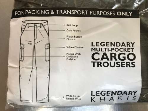 Jonsson Legendary Multi Pocket Cargo Trousers,Pants,size 34