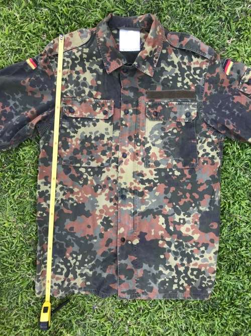 German Military Jacket / Shirt , light, camo Size L , secondhand