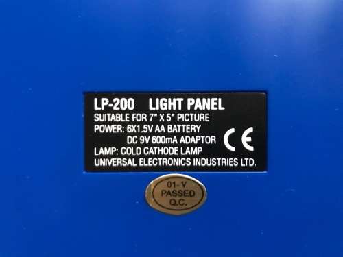Dörr Lightbox blue, for slides,x-ray,negativ,film 17,7cm x 12,5cm, slim version, 5000K