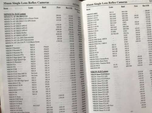 The new Monark Price Guide May / June 1996 for Photographic trade