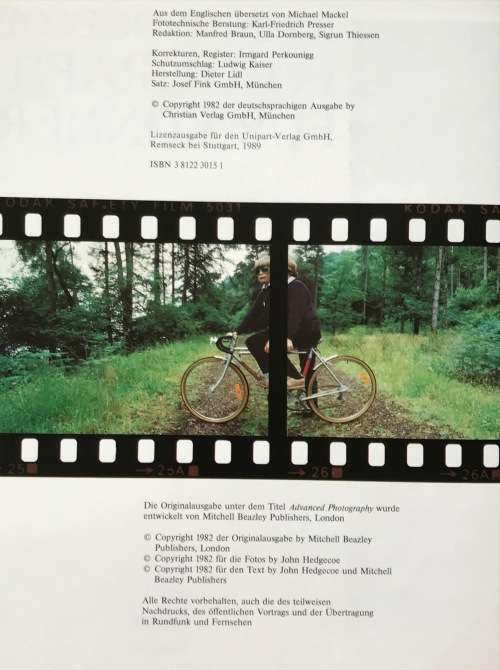Fotografie für Könner, Photography for expert, Book in german from 1989