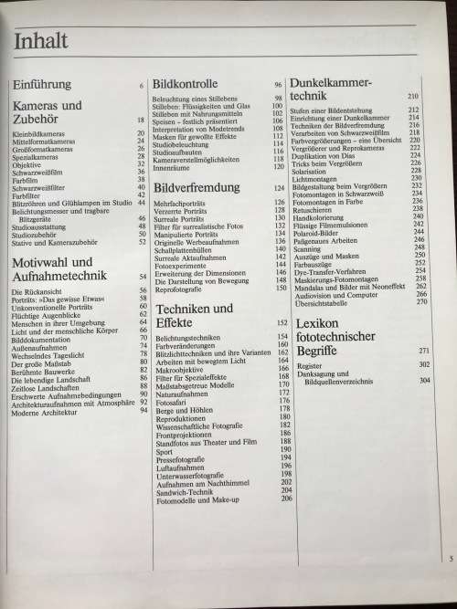 Fotografie für Könner, Photography for expert, Book in german from 1989