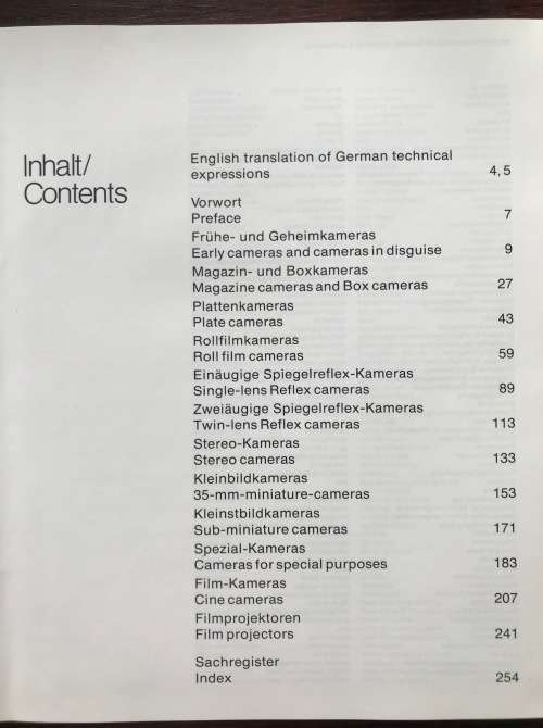 Historische Kameras 1845-1970, Historic Cameras 1845-1970, in german, James E. Cornwall